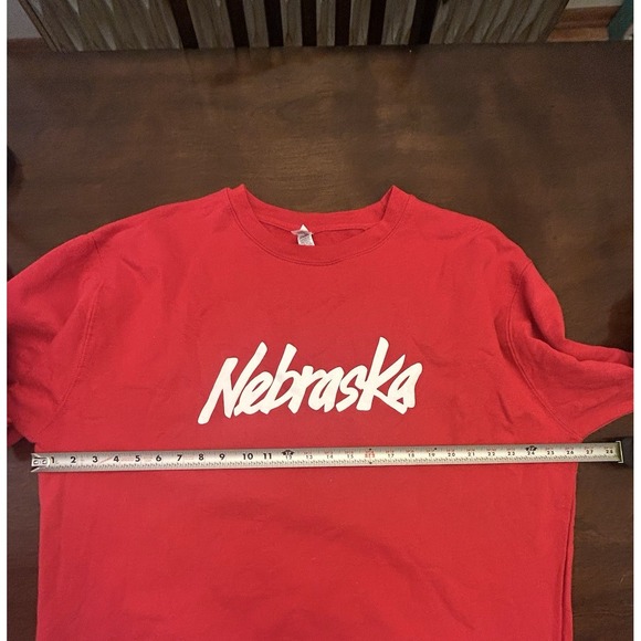 Nebraska Cornhuskers Red Cotton Blend Crewneck Sweatshirt Men's 3XL - Picture 4 of 6